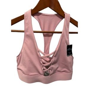 PINK VICTORIA’S SECRET ULTIMATE LIGHT DUSTY PINK RACERBACK SPORTS BRA NWT SZ MED